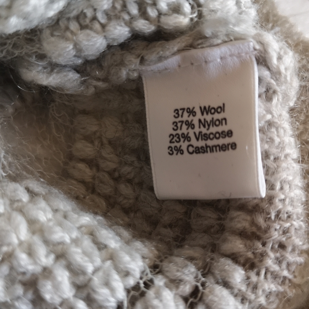 Saks Fifth Avenue Blue Label Wool Cashmere blend Pullover Drop Cap Sleeve Sz M - Picture 5 of 16